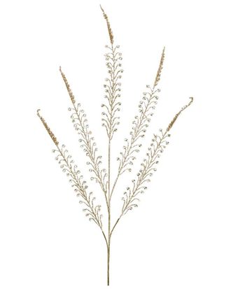 Melrose International Set Of 2 Beaded Fern Spray