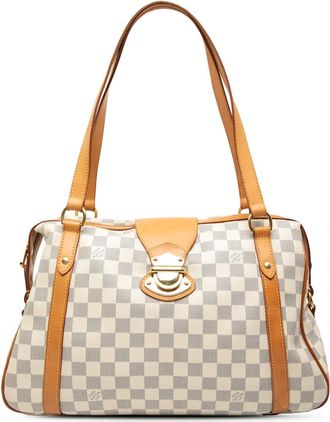 Louis Vuitton Borsa a spalla Stresa PM in tela Damier Azur 2010 - Bianco
