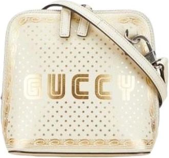 Gucci Pre-owned Cross Body Bags, female, White, Size: ONE SIZE Pre-owned Leather Cross Body Bag
