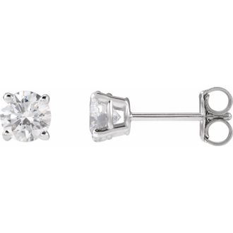 Diamond2Deal 3/4ct Lab-Grown Diamond Stud Earrings Clarity VS, Color F-G, 14k Gold