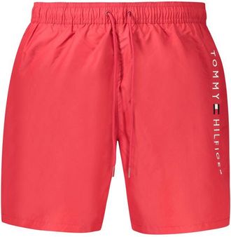 Tommy Hilfiger Rode Polyester Mannen Zwem Boxer