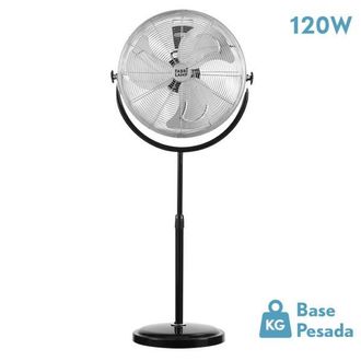 Fabrilamp Fabrilamp - Ventilador De Pie Trascias 120w Negro Regx55x55 Cm 3 Velocidades Orientable