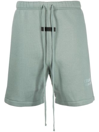Fear of God logo-patch track shorts - Green