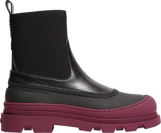 Moncler Moncler Vera Edge Leather Ankle Boots, Women, Black, Size: 37,5