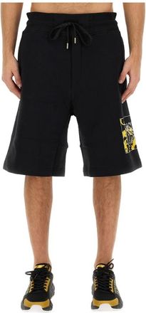 Versace Jeans Couture Logo Bermuda Shorts voor Mannen - Heren - Korte Broeken - Zwart - S - Katoen - Korte Broeken