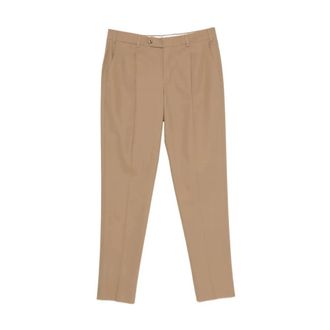 Pantaloni Torino Chinos, male, Brown, Size: 2XL Pleated-detail Trousers