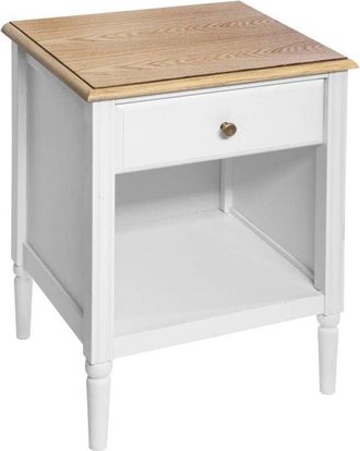 Atmosphera Comodino solen in legno bianco h61cm - Atmosphera créateur dintérieur
