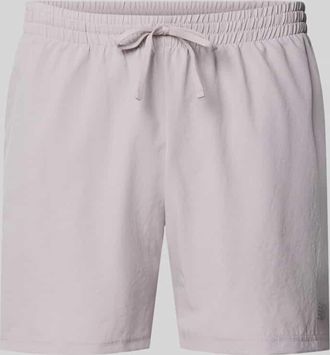 New Balance Shorts mit elastischem Bund und Logo in Mittelgrau, Gr&ouml;&szlig;e XXL