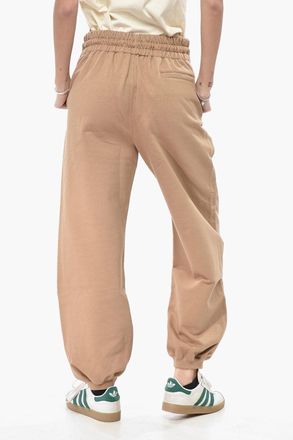Off-white SEASONAL Joggers in Cotone Garzato con Polsini Off-White