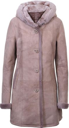 Infinity Leather Womens Suede Merino Sheepskin Parka Coat-Tripoli