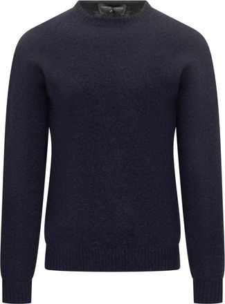 FILIPPO DE LAURENTIIS Trui met ronde hals - Heren - Cashmere truien - Blauw - M - Wol - Truien & Vesten