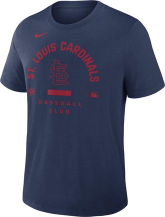 Nike St. Louis Cardinals Authentic Collection Early Work Nike Mens Dri-FIT MLB T-Shirt in Blue | 034J44BSCN-HXK