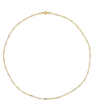 Melissa Kaye Zea Linked 18kt gold necklace with diamonds