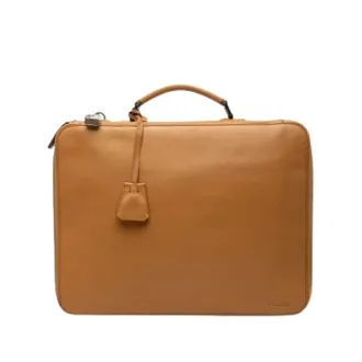 Prada Vintage, unisex, Bruin, ONE Size, Leer, Pre-owned Vintage Aktetas