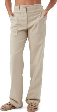 Trina Turk Antonia 2 Linen Pant in Biarritz Beige at Nordstrom, Size 14