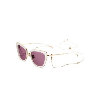 Valentino Sunglasses, female, White, 53 MM, C Chain Sunglasses