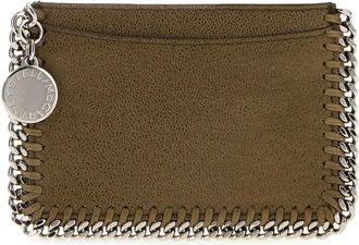Stella McCartney Falabella Flat Card Holder - female - Stella McCartney - Clutches - Green - ONE SIZE - Bags