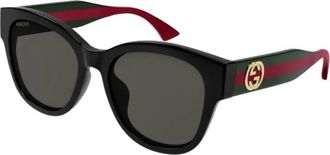 Gucci Butterfly Zonnebril - Dames - Zonnebrillen - Zwart - 56 MM - Nylon - Accessoires