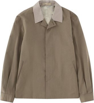 Our Legacy Pack Contemporary Boxy Contrasting Collar Wool Jacket
