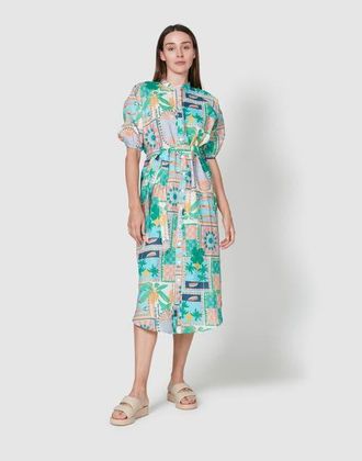 Walnut Melbourne Berlin Shirt Dress in Copacabana at Nordstrom, Size 8