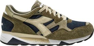 Diadora Heren, Schoenen, Groen, Maat: 46 EU Leer