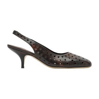 Dries Van Noten Pumps, female, Brown, Size: 7 1/2 US 65mm Stiletto Sling Back