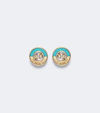 Piaget Possession Vibrant Palace 18kt rose gold earrings with turquoise and diamonds
