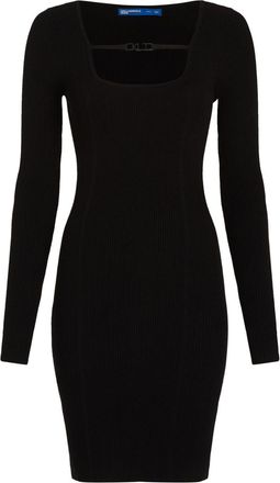 Karl Lagerfeld square-neck knitted dress - women - Polyamide/Viscose - M - Black