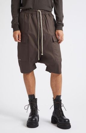 Rick Owens Pods Cargo Shorts in Dark Dust at Nordstrom, Size 50