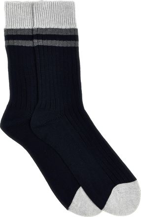 Brunello Cucinelli Striped Cotton Socks
