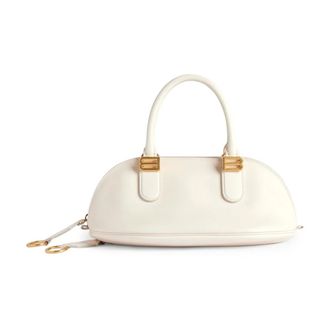 Balenciaga Bolero Bowling Bag Mini - Dames - Tassen - Wit - Maat: ONE Size Zijde