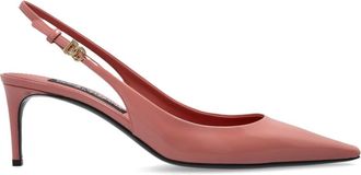 Dolce & Gabbana Schoenen, Dames, Roze, 36 EU, Leer, Slingback pumps met spitse neus