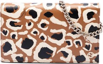 Gucci Pre-owned Gucci Calfskin Leopard Print Betty Wallet On Chain Unisex 8FNASK69FFHRCXBB