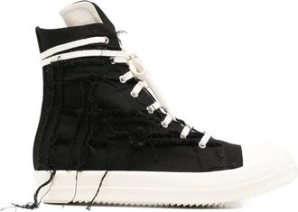 Rick Owens Frayed High-top Sneakers