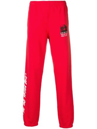 Off-white Monalisa track pants - men - Cotton - M - Red