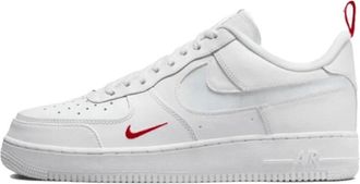 Nike Fitness, unisex, Wit, 47 1/2 EU, Leer, Air Force 1 Low Reflective Swoosh