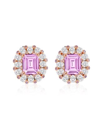 Suzy Levian Suzy Levian Gala Collection Silver Cz Stud Earrings