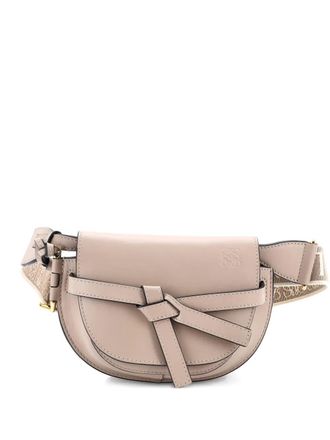 Loewe Gate Dual Shoulder Bag Leather Mini crossbody bag - Beige