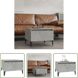 vidaXL Tavolino in legno multistrato - Tavolino Grigio Cemento 50x46x35 cm in Legno Multistrato