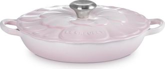 LE CREUSET Low Pan with Lid Fiore Evo 26 cm Shell Pink