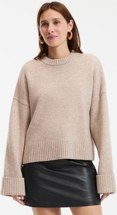 La Redoute Collections Wollen trui, ronde hals, grof tricot