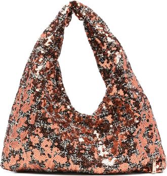 La Milanesa Rita Sequined Medium Hobo Bag
