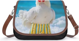 Generic Rooster In Swimsuit Small Womens Crossbody Bags Shoulder Handbag with Adjustable Strap for Travel