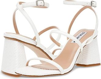Steve Madden Bayley Heeled Sandal Womens Shoes White : 8 M, Synthetic