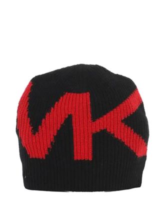 Michael Kors logo-detail beanie - women - Viscose/Wool/Elastane/Cashmere/Nylon - One Size - Black