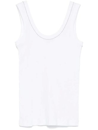 Brunello Cucinelli Geribbelde tanktop - Wit