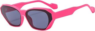 Generic Outdoor Commuting Womens Sunglasses Mens Vacation Sports Driver Sun Glasses(Pink)