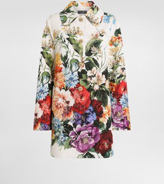 Dolce & Gabbana Bouquet Flower Print Coat - Woman Coats And Jackets Print 38