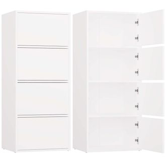 Topeshop Alma - Com&ograve; Con 4 Porte Per Camera Da Letto - 50x119x40 Cm - Bianca