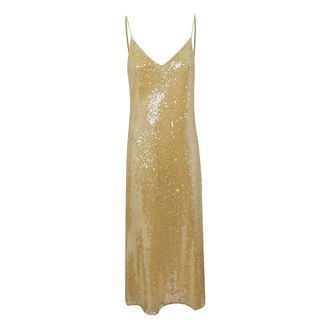 Ralph Lauren Party Dresses, female, Yellow, Size: 2XS Woven Slip Dress